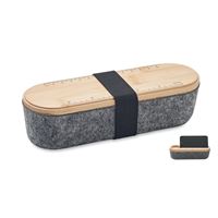 ASTUCCIO IN FELTRO RPET CON COPERCHIO BAMBOO
